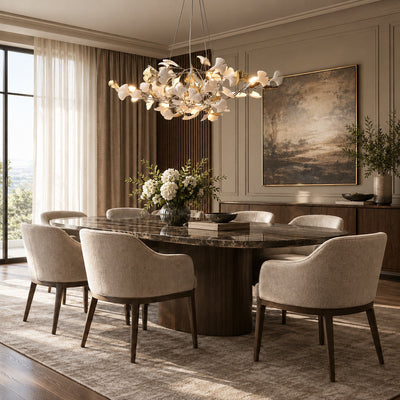 Tricolordeer Botanical Oval 6-10 Light Chandelier