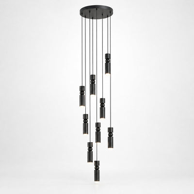 Geometric Cylinder Cluster Pendant Light