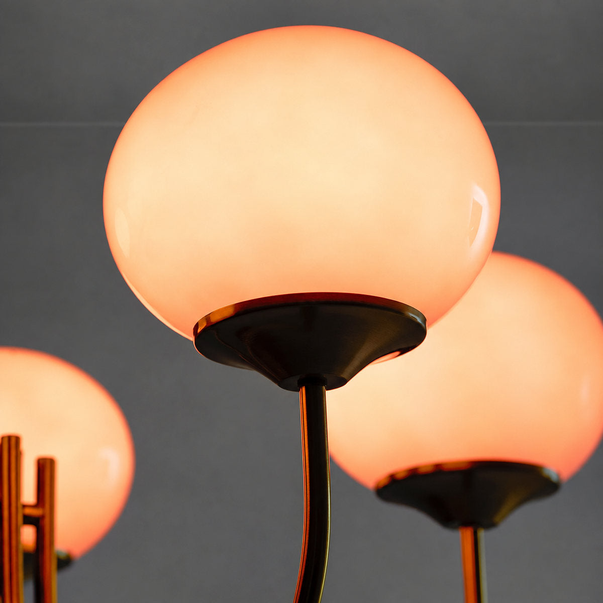 Hand-Sprayed Glass Multi-Light Chandelier