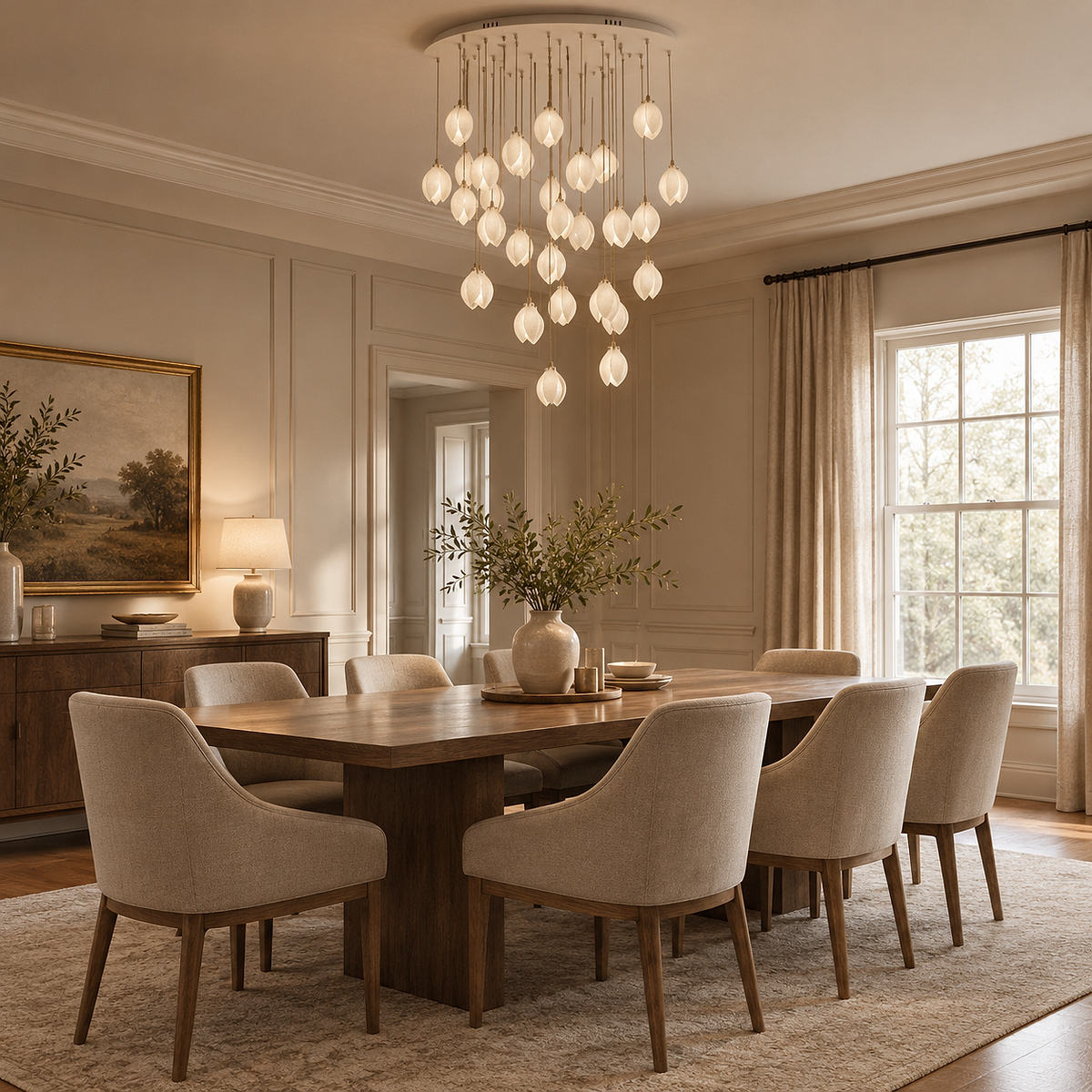 Petal Pendant Light with Versatile Configurations