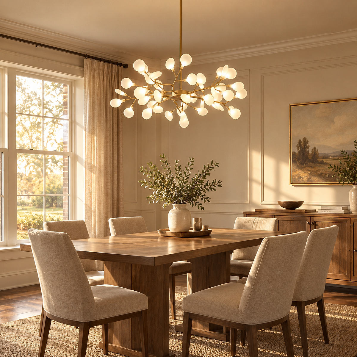 Firefly Starburst Glass Sputnik Chandelier