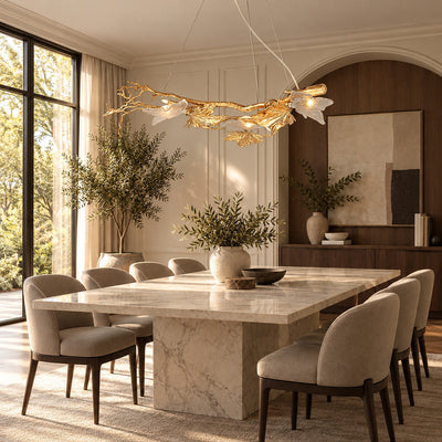Tricolordeer Brass Maple Leaf Pendant Light