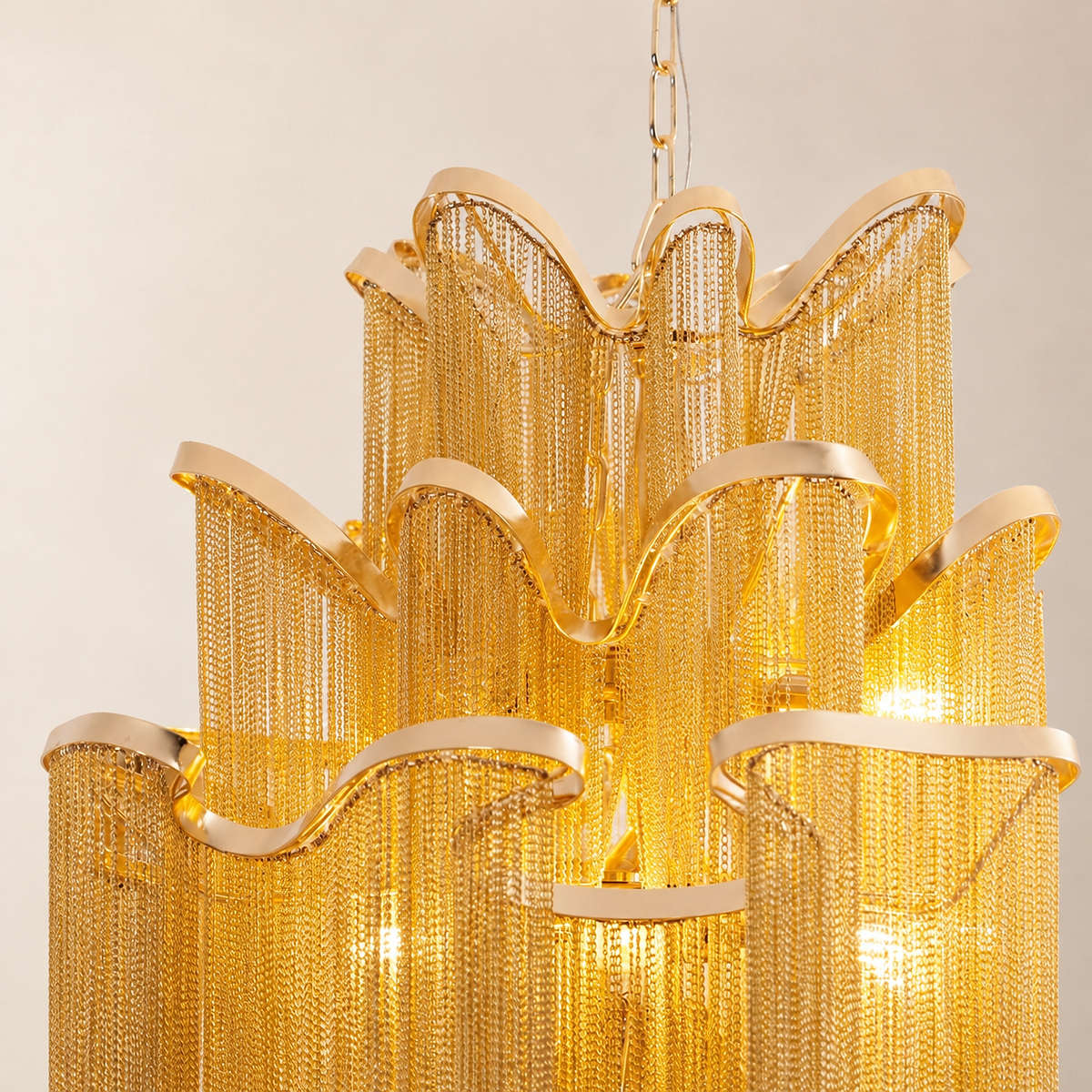 Tricolordeer Cascade Round and Linear Chandelier