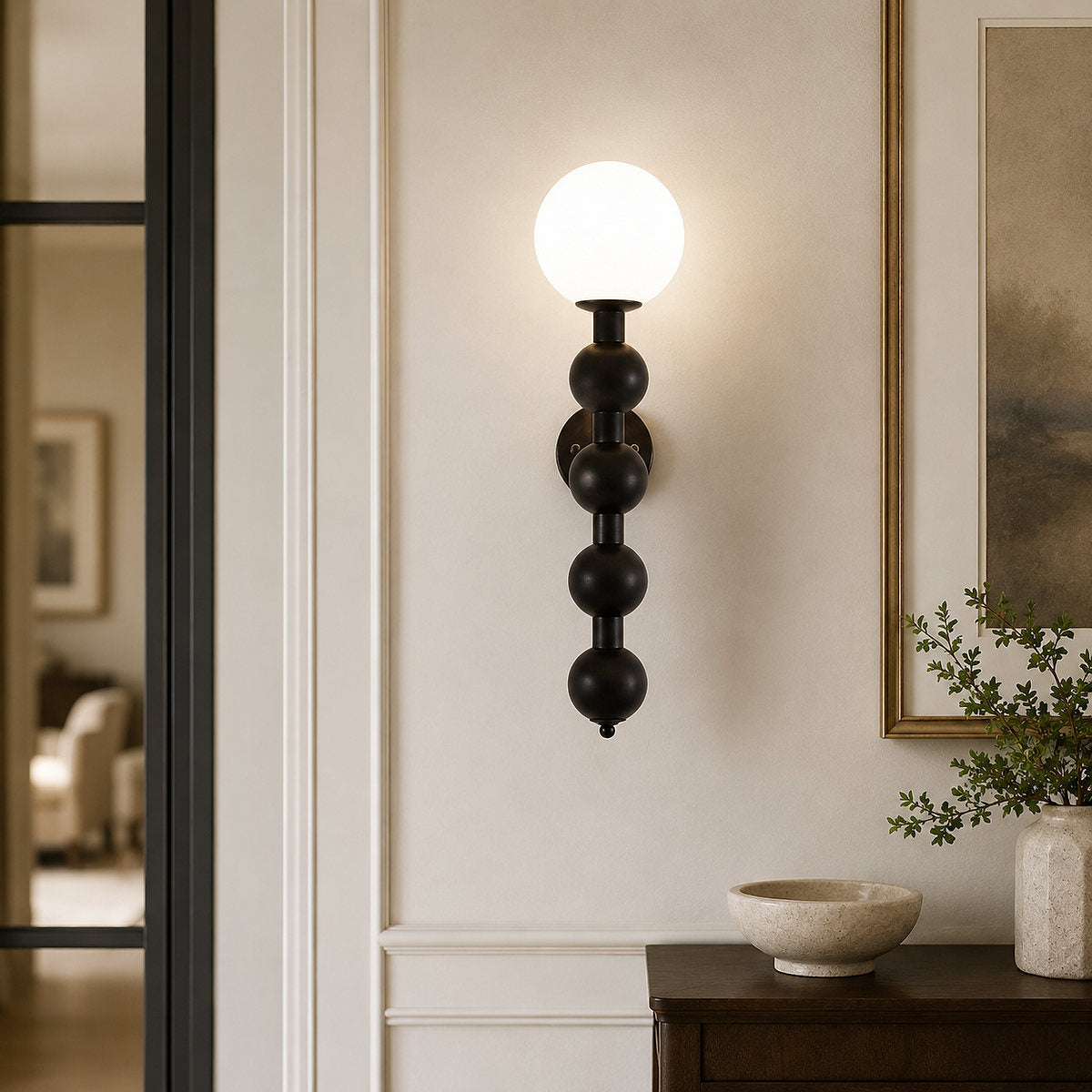 Bubbly Wall Lamp, Walnut for Living Room