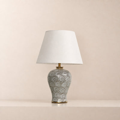 Terracotta Circular Motif Table Lamp