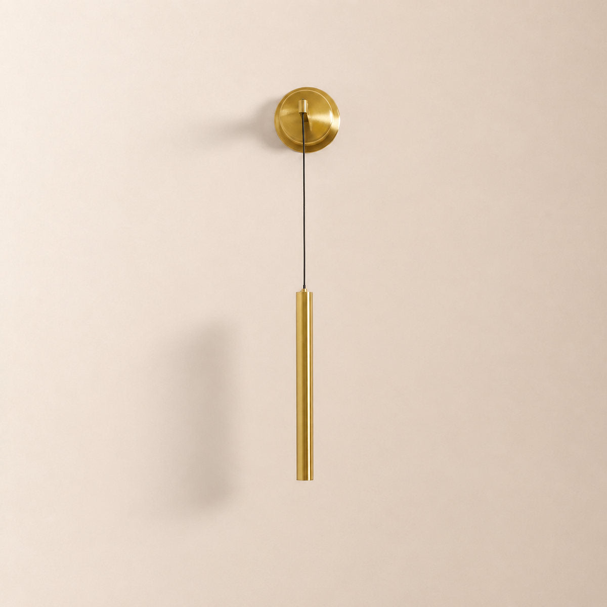 Brass Line Wall Lamp, 3.9-Inch x H 23.6-Inch, Brass, Warm Light for Living Room