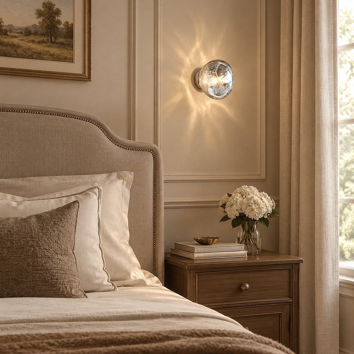 Lava Wall Lamp, 7.1-Inch x H 7.5-Inch, Gold for Living Room