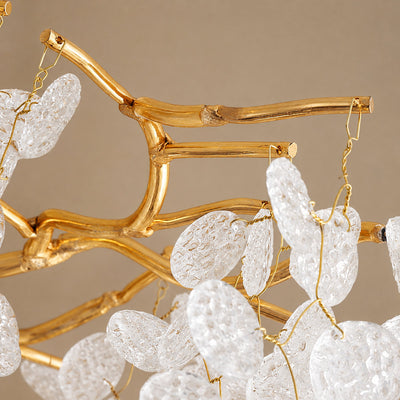 Frosted Glass Disc Branch Ceiling Lamp