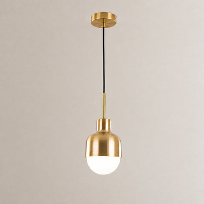 Tricolordeer Copper and White Glass Globe Pendant Light