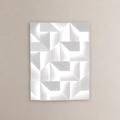 Shadows Grand Wall Lamp, L 11.8-Inch, White & Wired version, Wired & Warm Light for Living Room