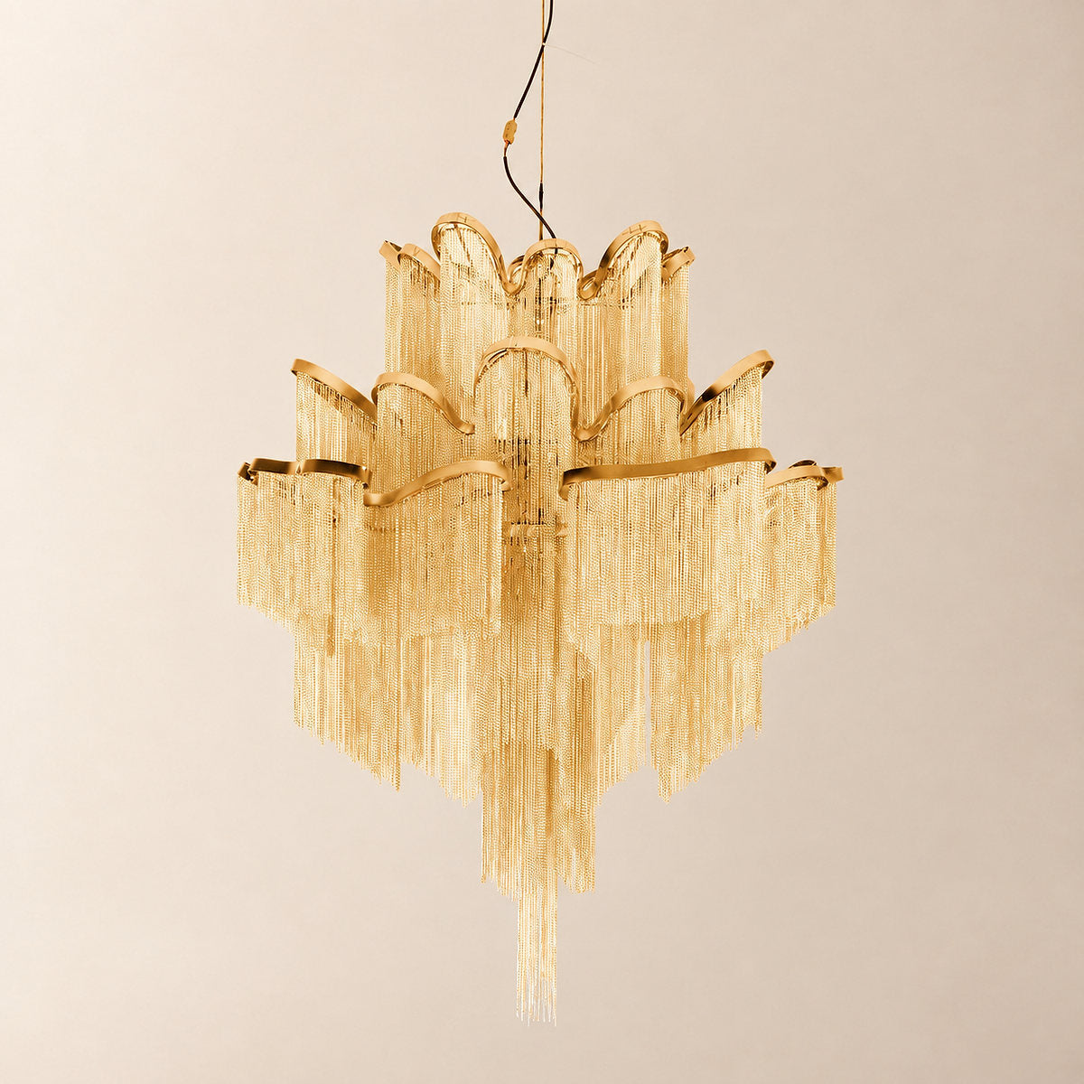 Tricolordeer Cascade Round and Linear Chandelier