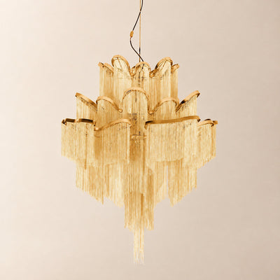 Tricolordeer Cascade Round and Linear Chandelier