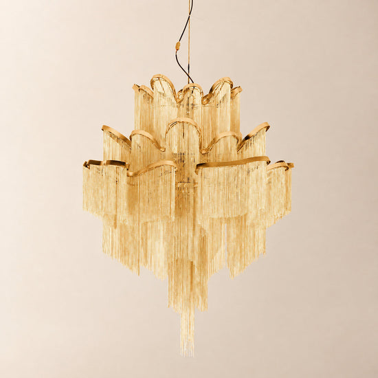 Tricolordeer Cascade Round and Linear Chandelier