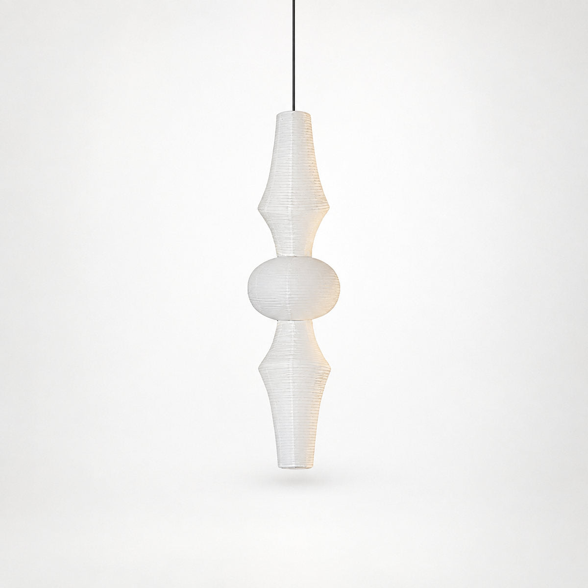 Sculptural Tiered Pendant Light 3 Bulbs