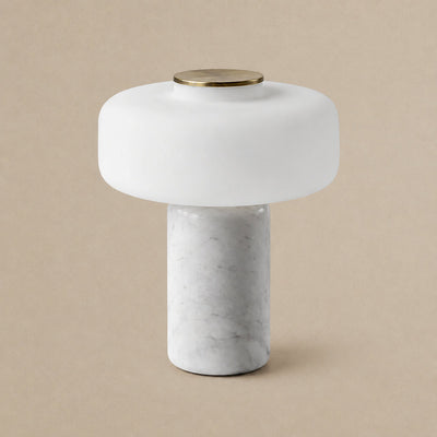 Tricolordeer Marble and Glass Table Lamp