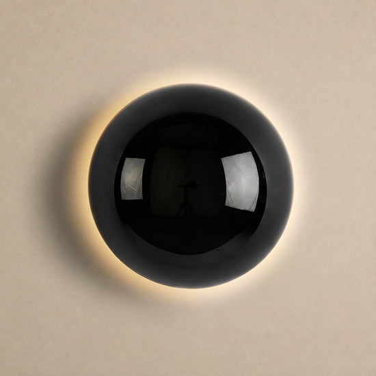 Aurum Sphere Wall Lamp, 6.3-Inch x H 3.9-Inch, Chrome, Warm Light for Living Room & Dining Room