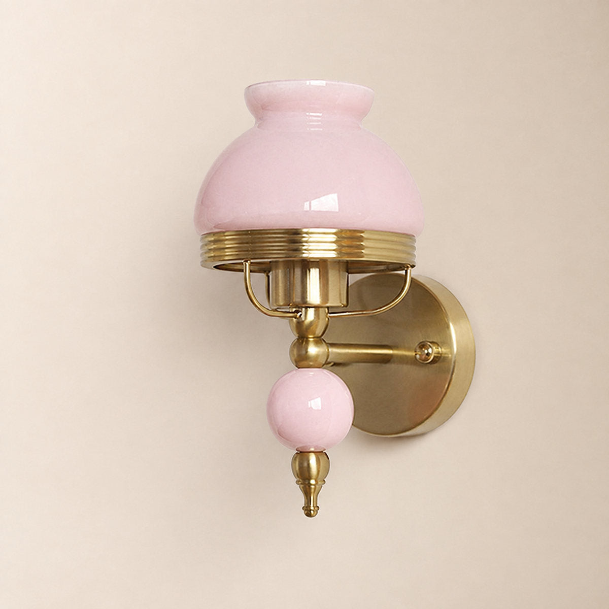 Loa Glass Wall Lamp, 5.5-Inch x H 9.6-Inch, Pink for Living Room & Dining Room