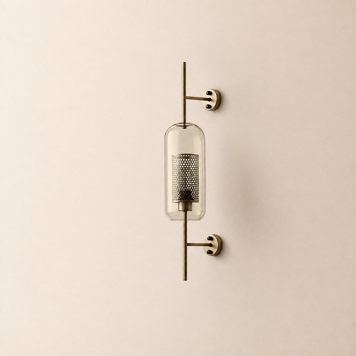 Chiswick Glass Wall Lamp, 5.1~9.8-Inch x H 21.6~30.7-Inch, Copper plating for Living Room & Dining Room