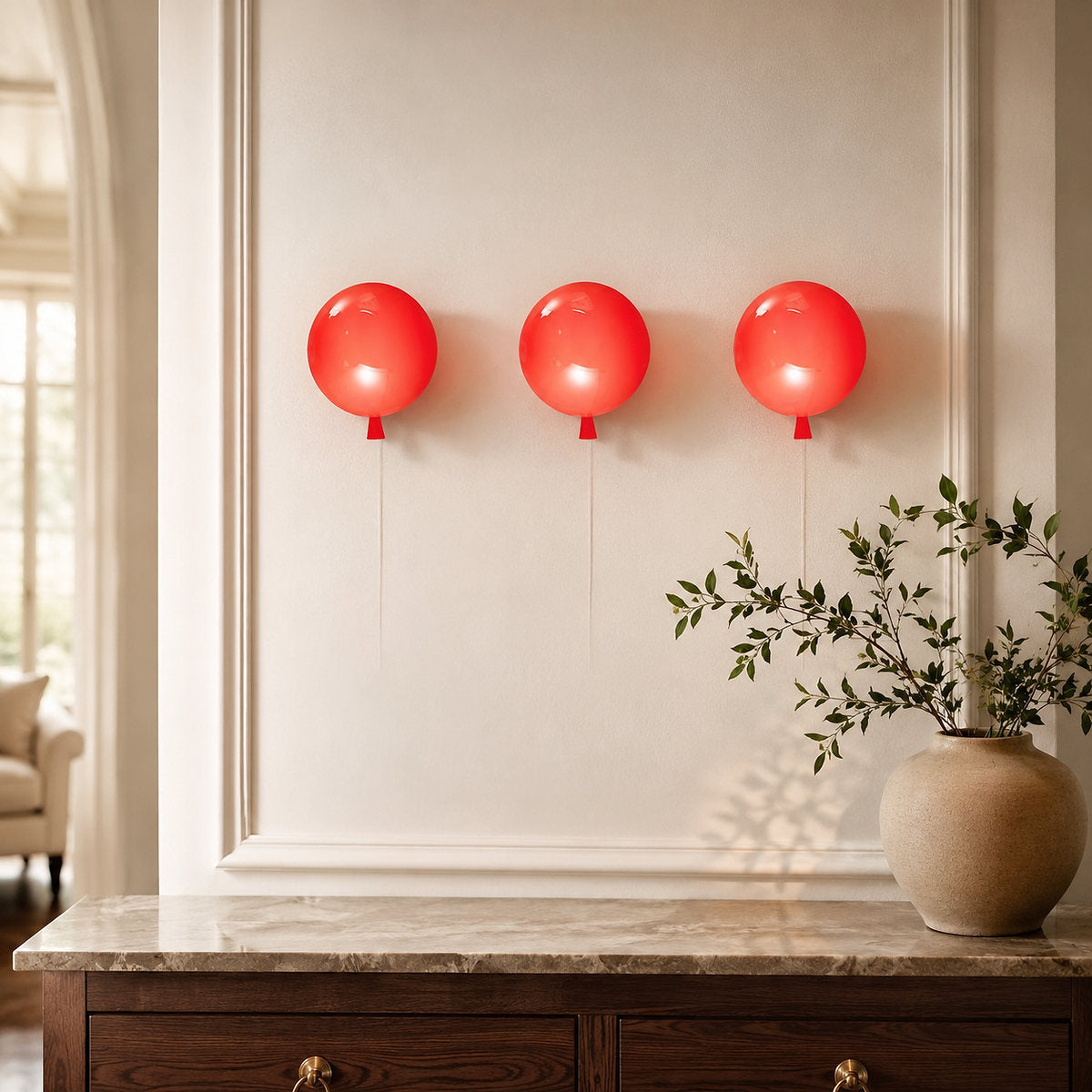 Balloon Dream Wall Lamp, 9.8-Inch, Pink for Living Room