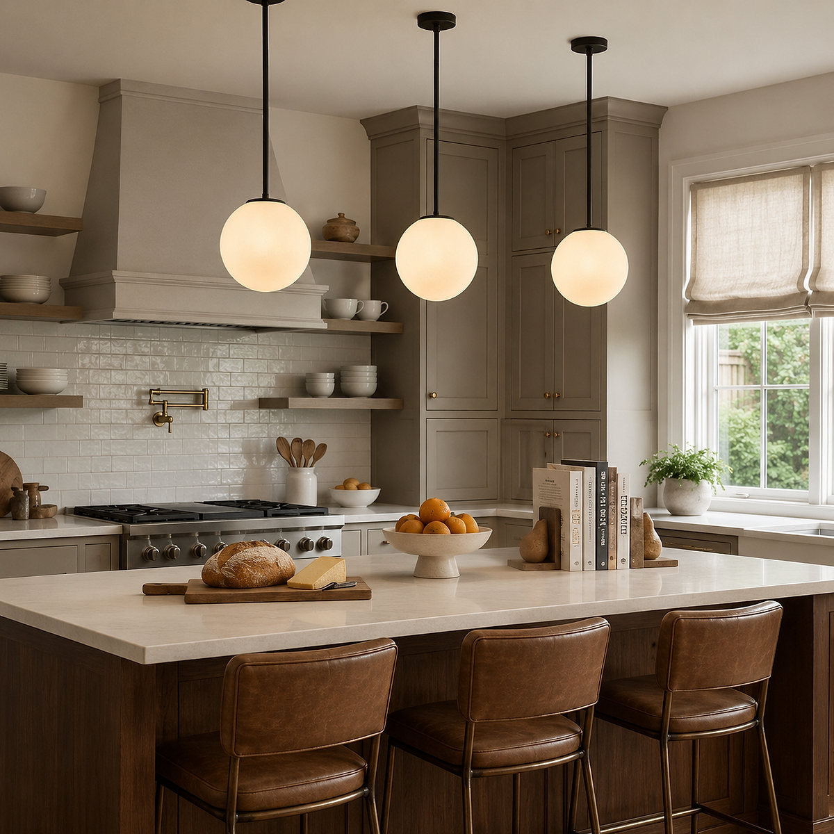 Sculptural Multi-Head Nickel and Glass Chandelier