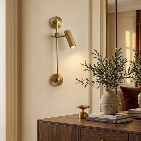 Spot Rail Wall Lamp,6.7~ 9.4-Inch x H 21.7~28-Inch, Bronze for Living Room