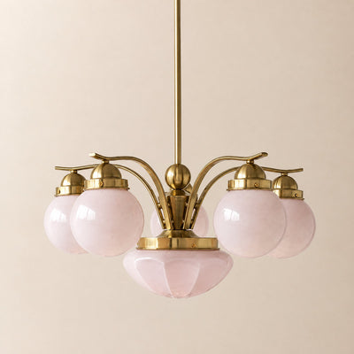 Tricolordeer Globe Glass Multi-Light Chandelier