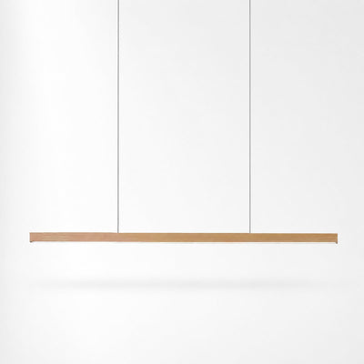 Minimalist Linear Wood Acrylic LED Pendant for Dining Room & Living Room
