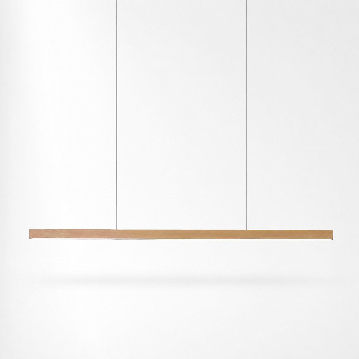 Minimalist Linear Wood Acrylic LED Pendant for Dining Room & Living Room