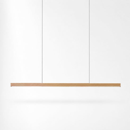 Minimalist Linear Wood Acrylic LED Pendant for Dining Room & Living Room