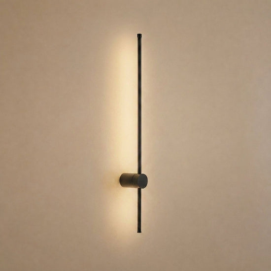 Linear LED Wall Lamp, 2.3-Inch x H 23.6~47.2-Inch, Black, Warm Light for Living Room & Dining Room