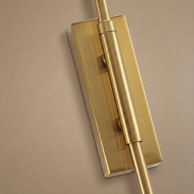 Adjustable Arm Reading Wall Lamp, L 14.6-Inch x H 5.9-Inch, Black & Gold for Bedroom & Living Room