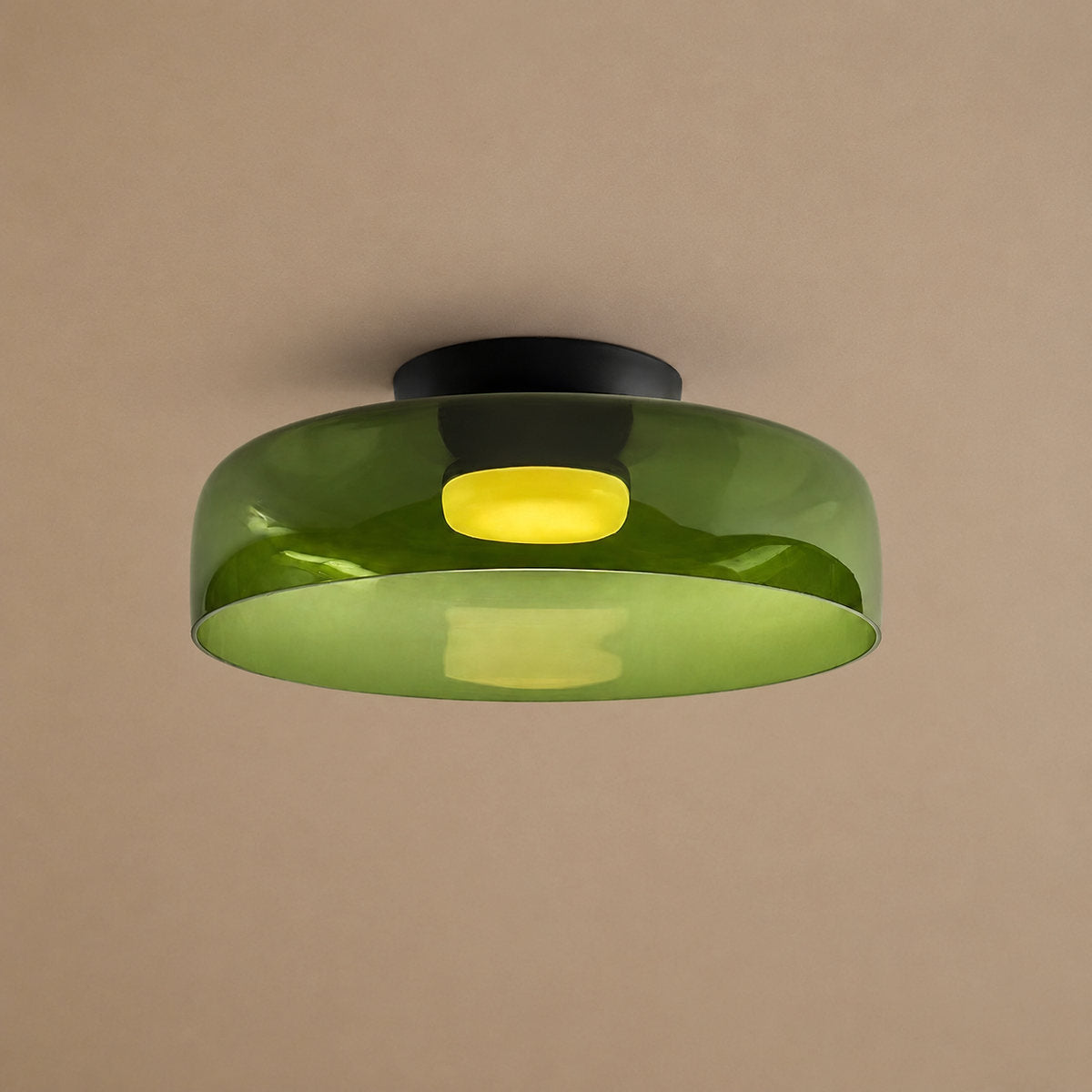 Tricolordeer Layered Tinted Glass Disc Ceiling Light