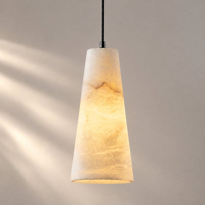 Tricolordeer Single Conical Marble Pendant – Matte Black
