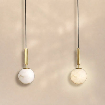 Alabaster Globe Pendant Light Collection for Dining Room & Living Room