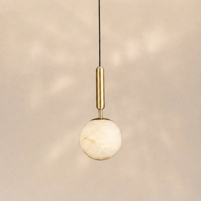Alabaster Globe Pendant Light Collection for Dining Room & Living Room