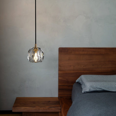 Boule Do Cristal Glass Pendant 5"D