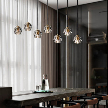 Boule Do Cristal Glass Pendant 5"D