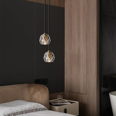 Boule Do Cristal Glass Pendant 5"D