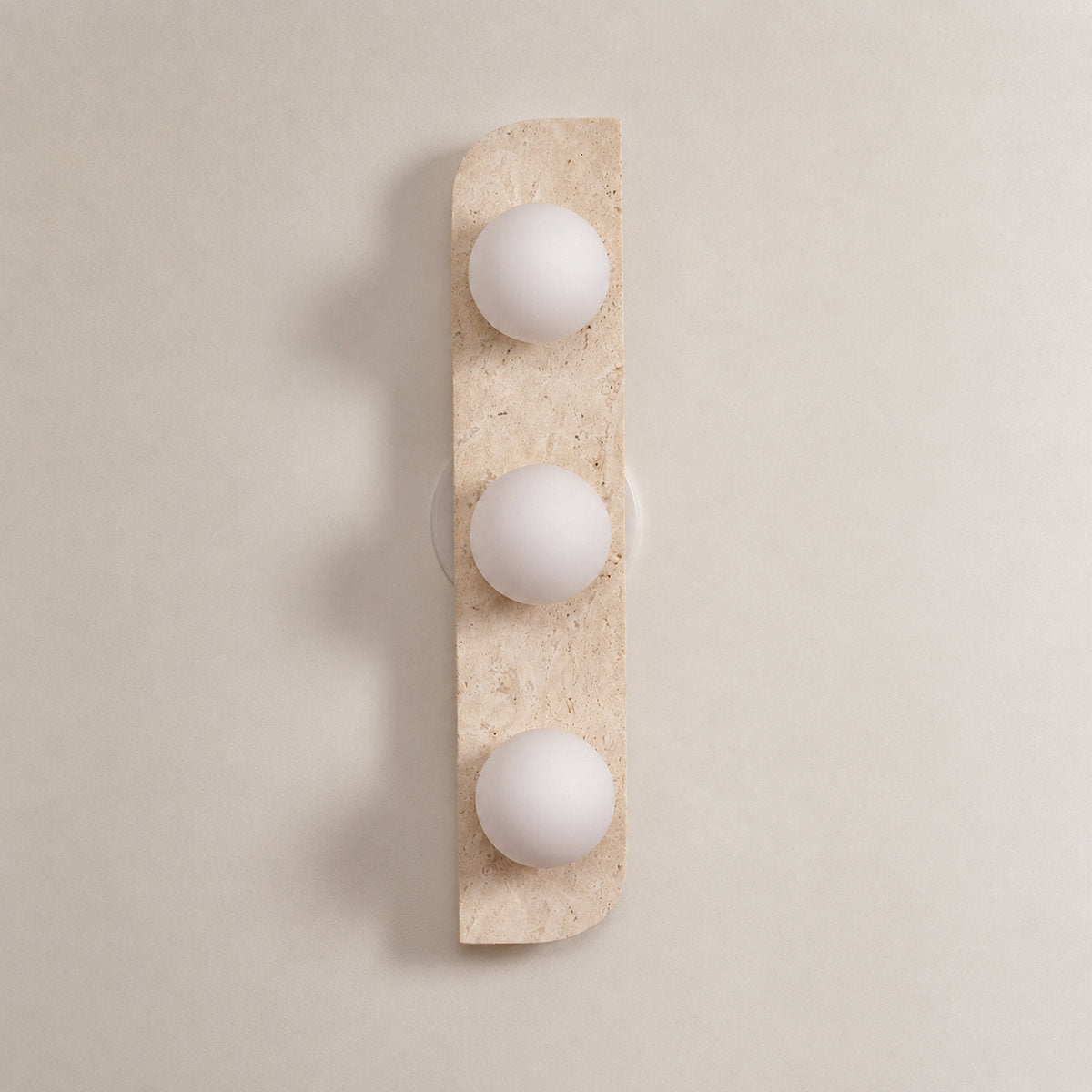 Elysian Travertine Wall Lamp, 3.9-Inch x H 7.1~18.9-Inch, Yellow Travertine & White for Living Room & Dining Room