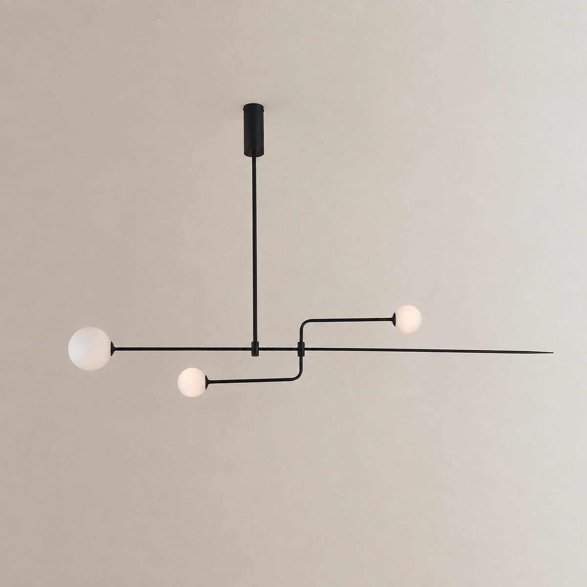 Tricolordeer Curved Metal Arc Sphere Chandelier
