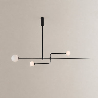 Tricolordeer Curved Metal Arc Sphere Chandelier
