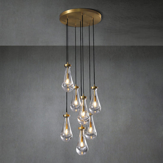 Soltaire Raindrop Round Chandelier 18"