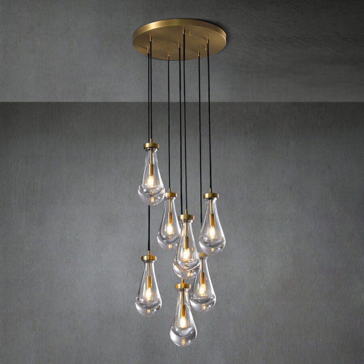 Soltaire Raindrop Round Chandelier 18"