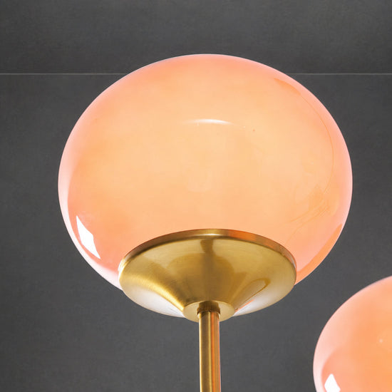 Hand-Sprayed Glass Multi-Light Chandelier