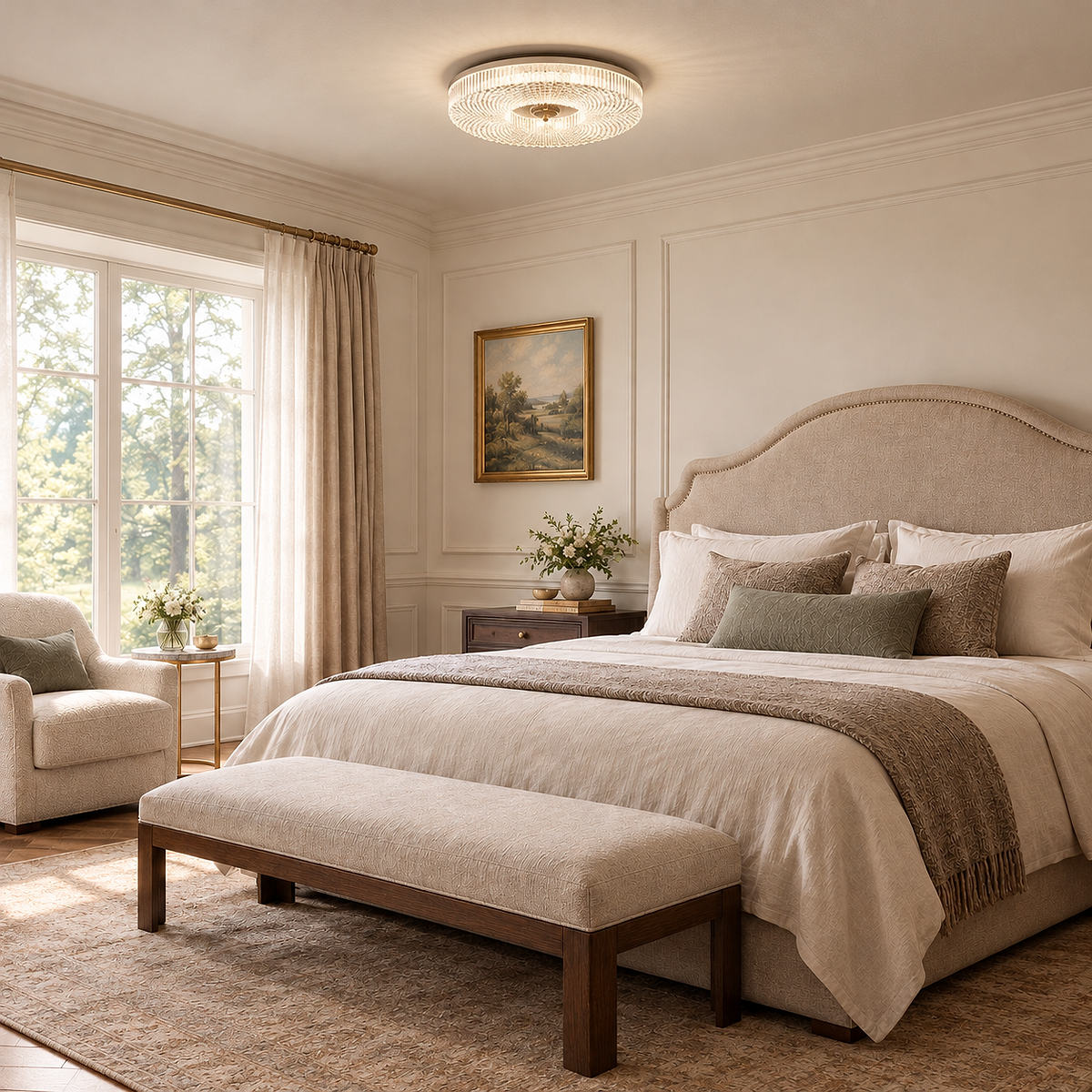 Round Integrated LED Flush Mount Ceiling Lamp