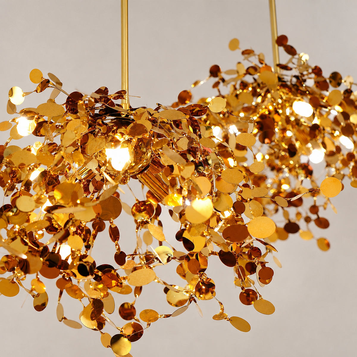 Tricolordeer Polished Disc Stainless Steel Pendant Lamp