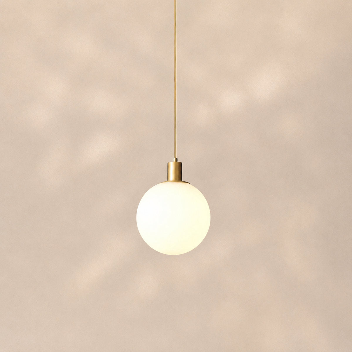 Minimalist Spherical Glass Brass Pendant Light