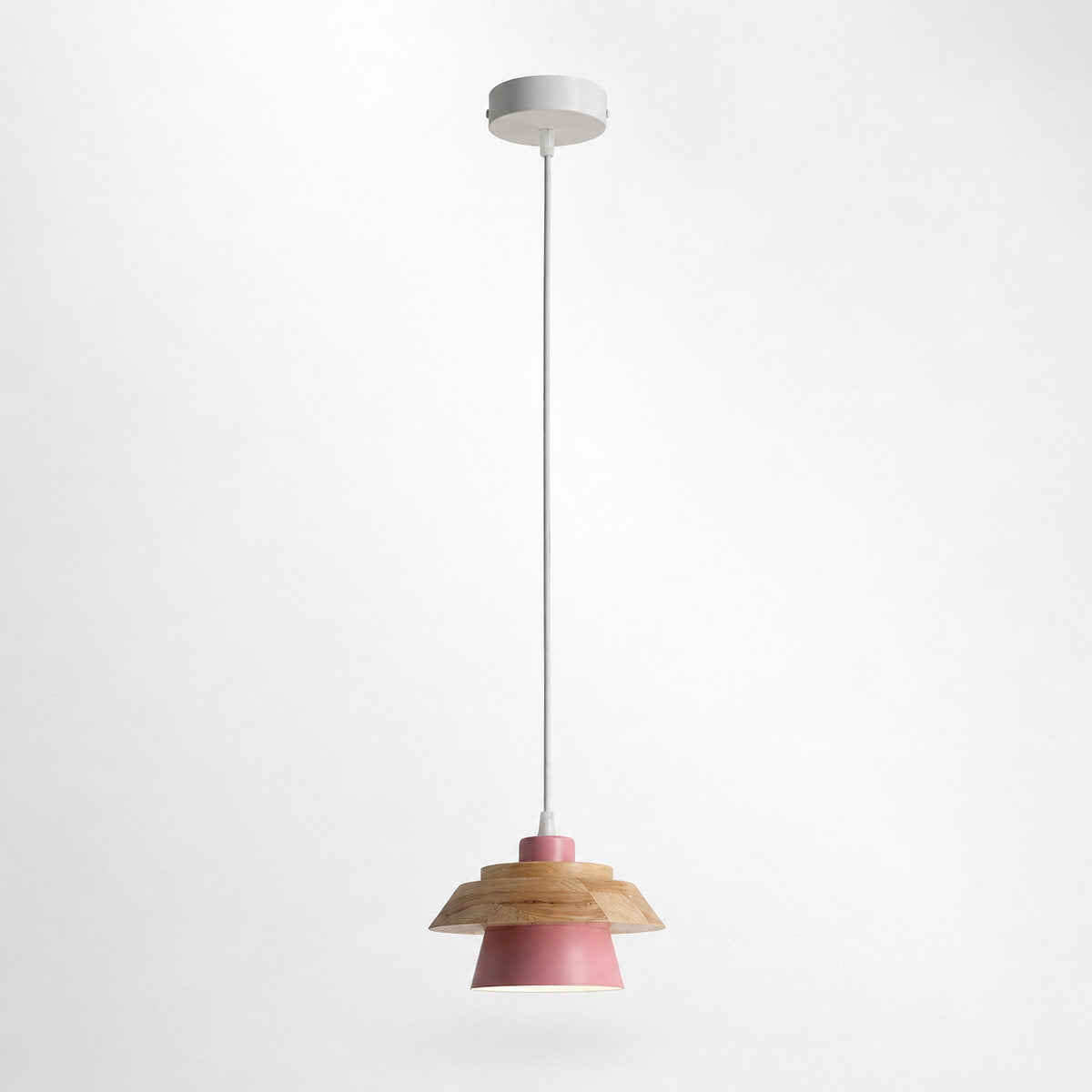 Minimalist Nordic Wood Metal Pendant Light for Dining Room & Living Room