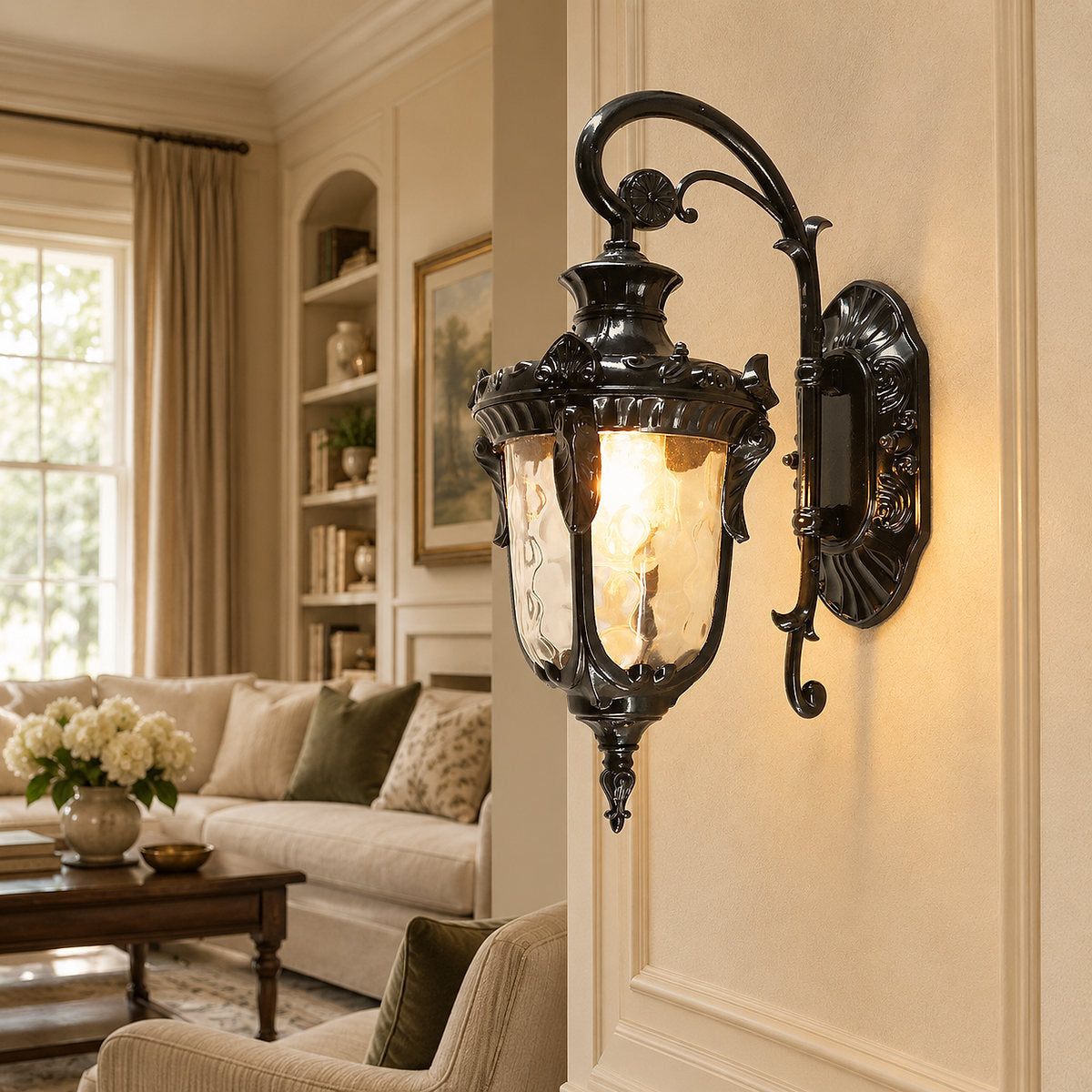 Heritage Outdoor Wall Lamp, Black for Living Room