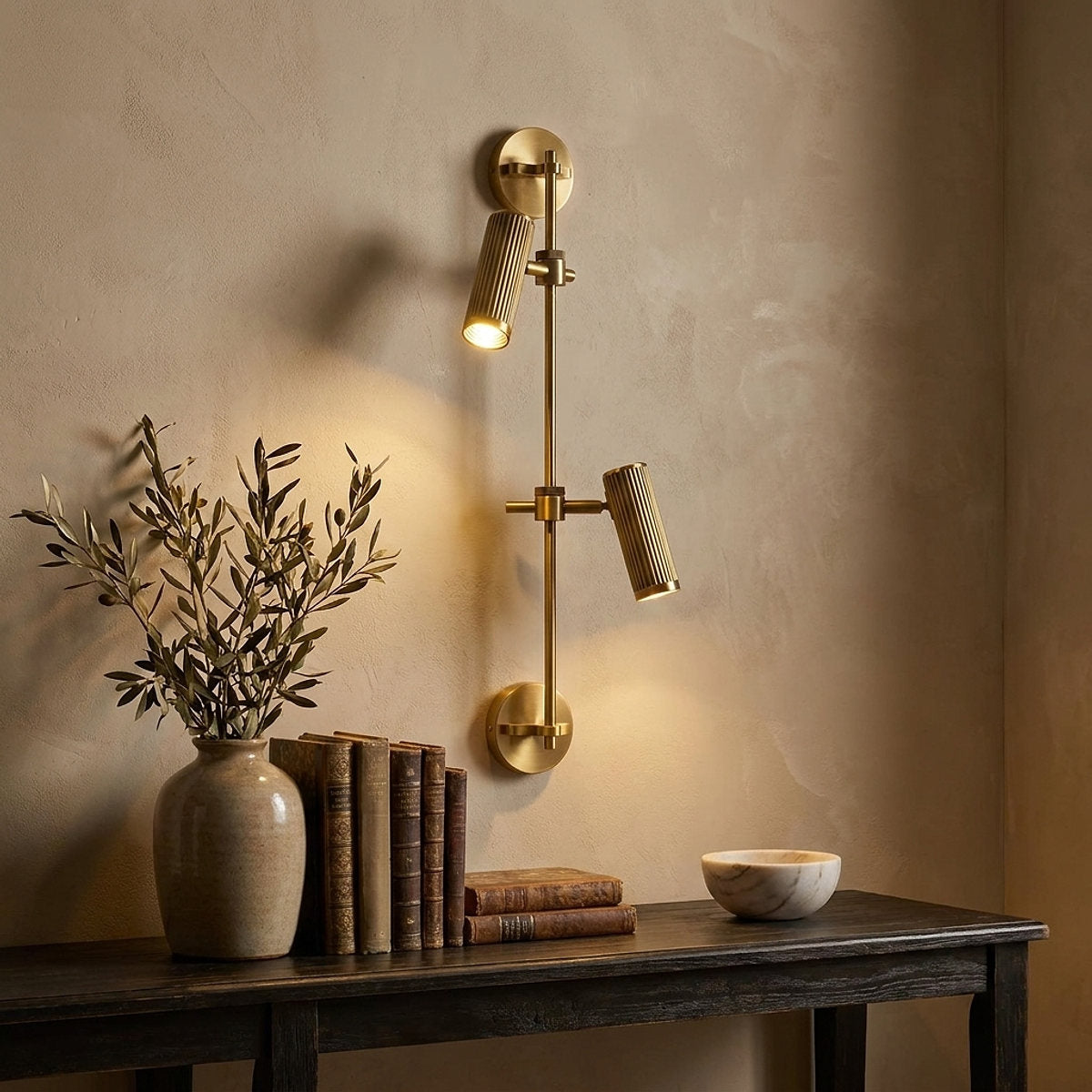 Spot Rail Wall Lamp,6.7~ 9.4-Inch x H 21.7~28-Inch, Bronze for Living Room